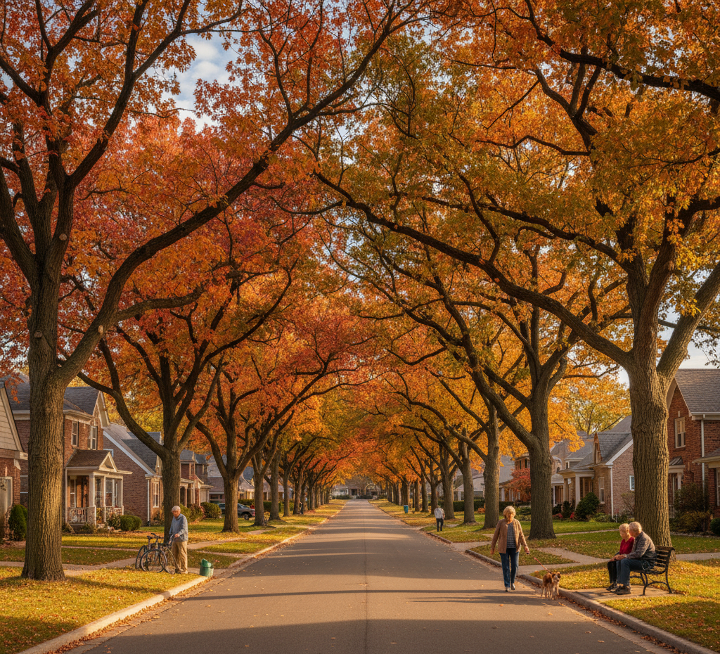 "Edina Minnesota suburban neighbourhood - safe and affordable community for retirees"