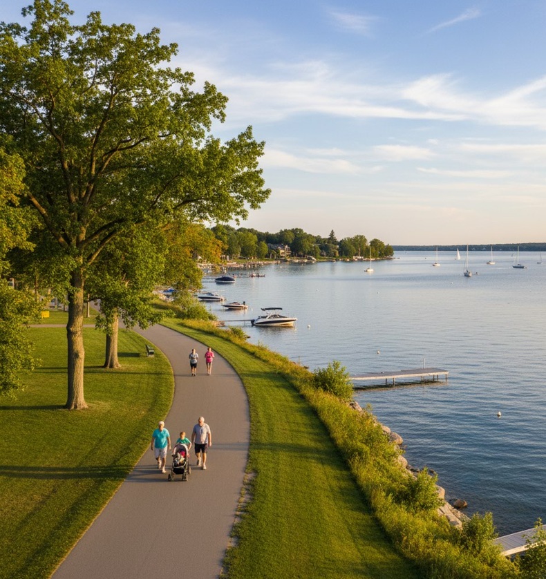 "Minnetonka Minnesota lake view - budget-friendly retirement with natural beauty"