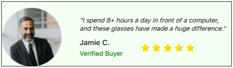 Blue Edge Glasses Customer Review