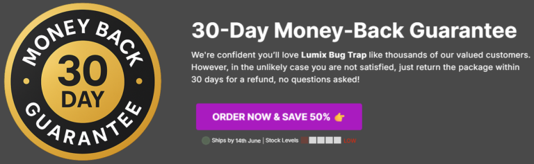 Lumix Bug Zapper money back