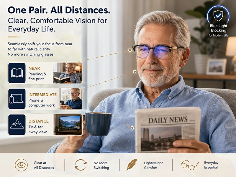 Smart Zoom Blue Light Blocking Reading Glasses Worth