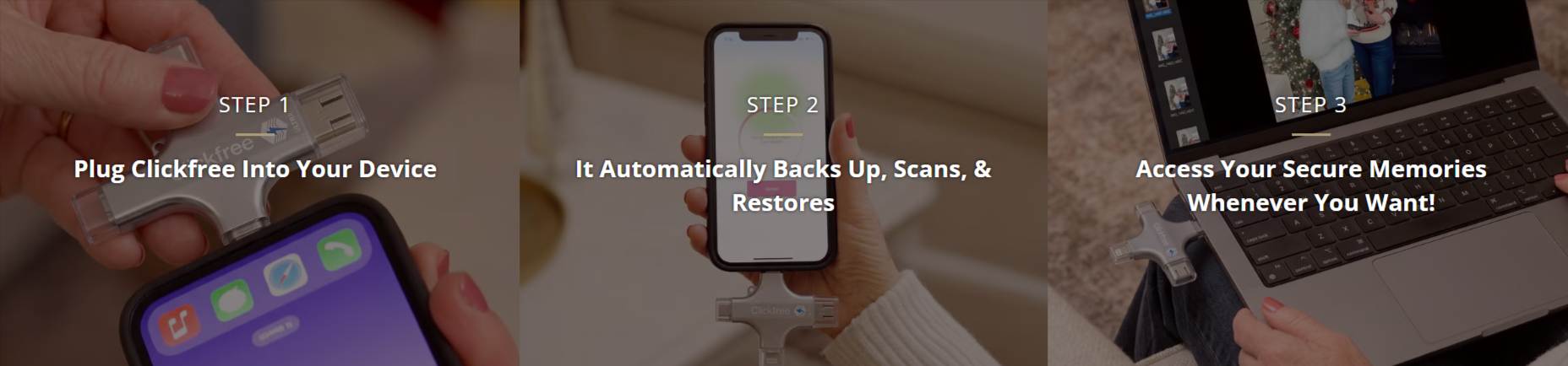 Clickfree Steps to get started