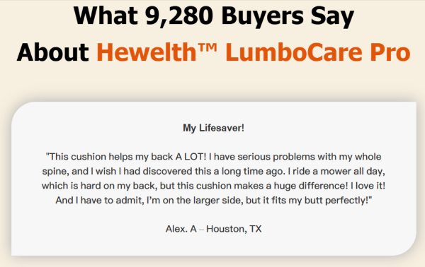 Hewelth LumboCare Pro user