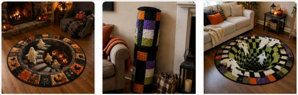 Shirem 3D Vortex Halloween Rug Customer Reviews