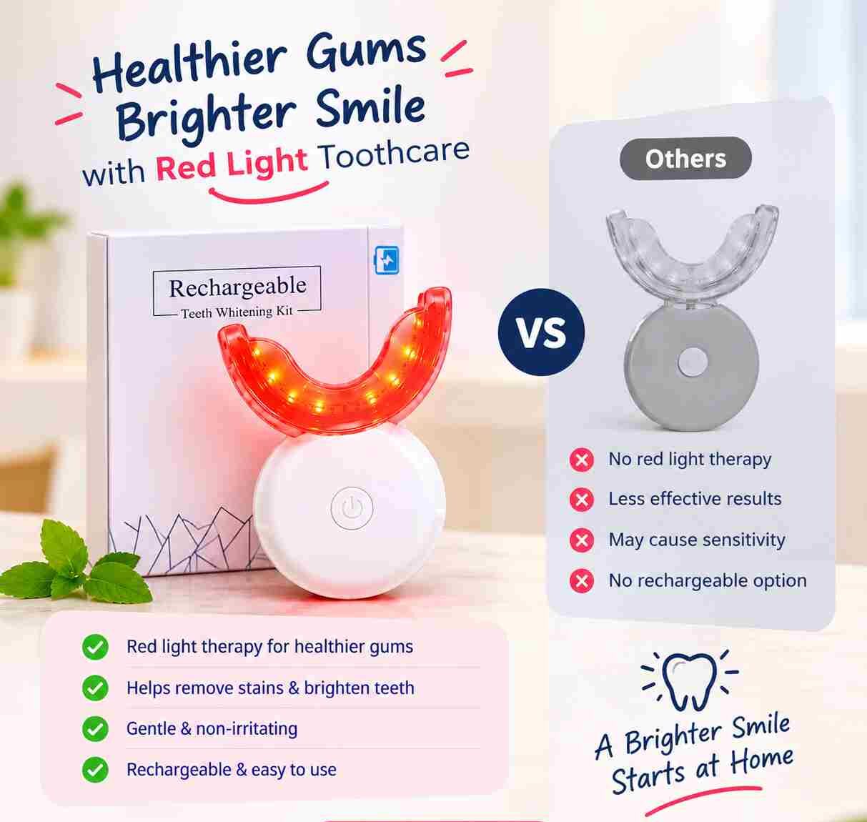 Toothcare Red Light Gum Vs Others
