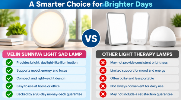Velin Sunniva Light SAD Lamp vs others