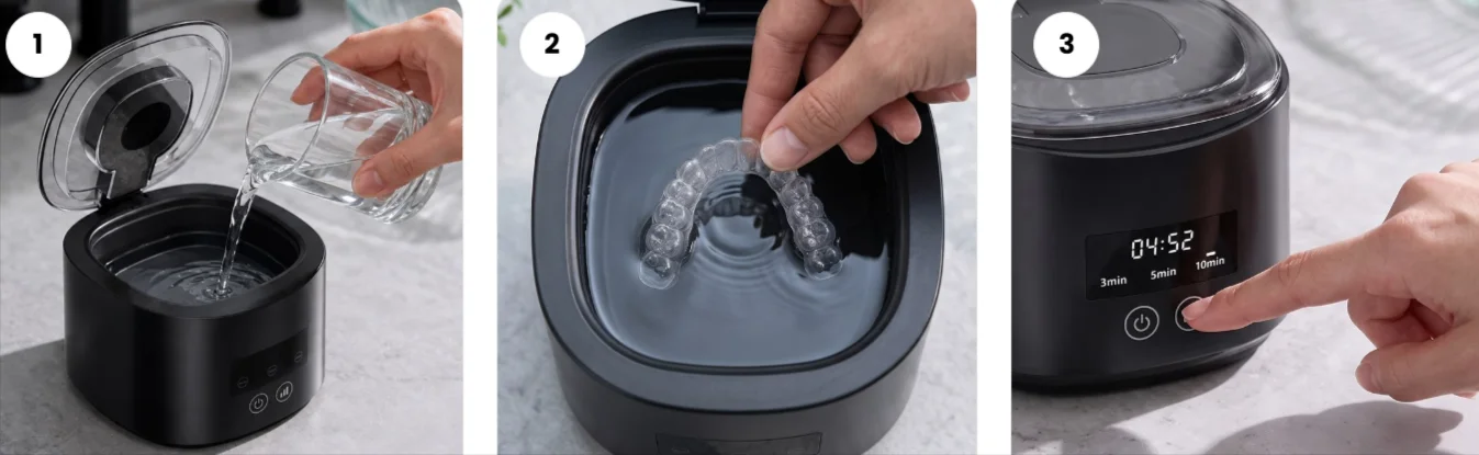 DentaSonic Ultrasonic Retainer Cleaner How to Use