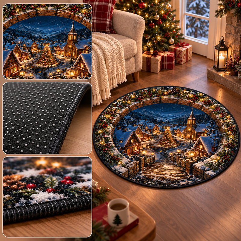 Shirem Christmas 3D Illusion Rug Features